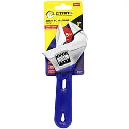 Ключ розвідний Сталь Profi з тонкими губками 200 мм (112882)