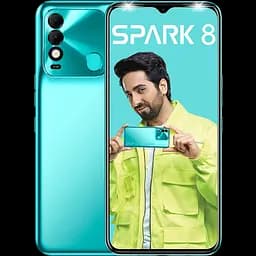 Смартфон Tecno Kg6k Spark 8 4/64Gb Turquoise Cyan [72014]