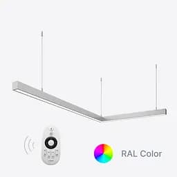 Керований світлодіодний світильник X-LED 80ВТ L-подібний ral (1000*620*43) LSNL-80dc