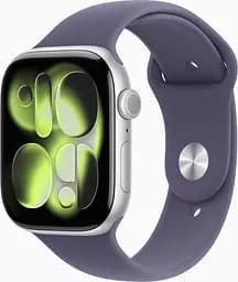 Смарт-годинник Apple Watch Series 11 GPS 46mm Silver Alu. Case w. Purple Fog S. Band - M/L MEVA4