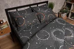 Комплект постільної білизни Moon&Star Бязь Gold Люкс Cosmic Glow двоспальний 175х210 наволочки 2х40х60 - мініатюра 4