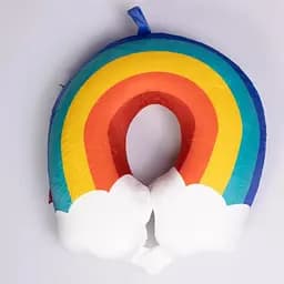 Подушка для шиї ортопедична Yiwu Rainbow U-подібна синя Memory Foam