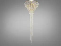 Сучасна кришталева люстра "Кришталевий каскад" на 22 лампи, колір золото