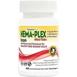 Витамины и минералы Natures Plus Hema-Plex, 60 минитаблеток