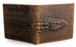 Гаманець чоловічий 14380 фактура шкіри під крокодила Vintage коричневий - мініатюра 5