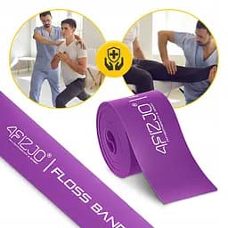 Стрічка компресійна для флосингу 4Fizjo Floss Band 207 x 5 x 0.15 см Violet (P-5905973405225) - мініатюра 10