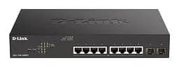 Комутатор DGS-1100-10MPV2 8xGE PoE 2xSFP, 130Вт, EasySmart D-Link teh0018101 - мініатюра 2