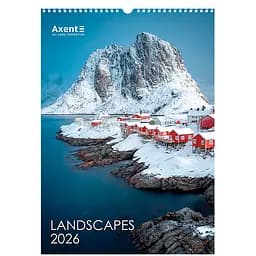 Календар настінний Axent А3 Landscapes 2026 рік (8804-26-1-A)