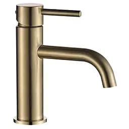 Смеситель для раковины VBI Milano brushed gold низкий VBI-050100BG Золотой