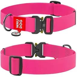 Нашийник для собак Waudog Waterproof водостійкий з QR-паспортом, металева пряжка-фастекс, XXL, Ш 40 мм, Дов 43-70 см (4823089334394)