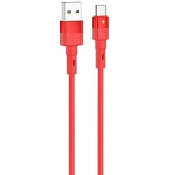 USB Cable Hoco U82 Cool Grace Type-C Red 1m