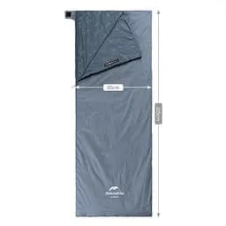 Спальник надлегкий Naturehike Ultralight LW180 NH21MSD09 лівий, (15°C), p-p XL, сіро-синій - мініатюра 2
