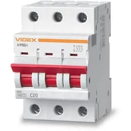 Автоматичний вимикач Videx RS6 RESIST 1п 16А 6кА С (VF-RS6-AV1C16)