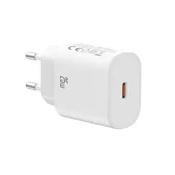 Мережевий зарядний пристрій XO CE25 PD25W USB-C Fast Charger Type-C cable Білий - мініатюра 3