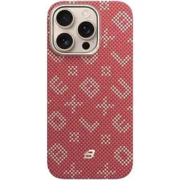 TPU+PC чохол Blueo Gilded Tactile Woven with Magnetic Fit для Apple iPhone 15 Pro (6.1") Red - мініатюра 2