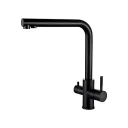 Змішувач для кухні чорний на дві води Nett FBB-33 Чорний