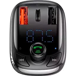 FM-трансмітер Baseus T Shaped S-13 Car Bluetooth MP3 Player Black (CCMT000101) [101022] - мініатюра 2