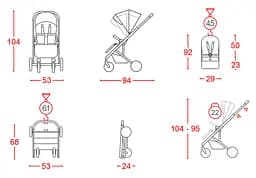 Дитяча прогулянкова коляска книжка для дітей до 3 років до 22 кг Alfa Carrello Graphite Grey - мініатюра 9