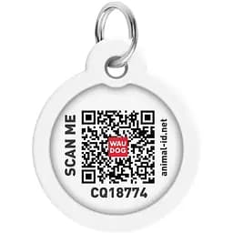 Адресник для собак і котів Waudog Smart ID з QR паспортом Вишиванка 30 мм - мініатюра 3