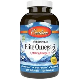 Омега-3 Carlson Elite Omega-3 Gems вкус лимона 240 желатиновых капсул