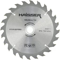 Диск пильний по дереву Haisser 190х30 мм 24Т (16464)