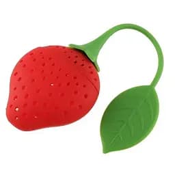 Заварник ситечко для заваривания для чая силиконовый в виде фруктов, Kitchen Master Красный 84709