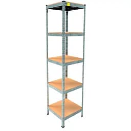 Металевий стелаж Emby Light Series (розмір 2100х450x450мм) 5 полиць ДСП до 100кг Оцинкований
