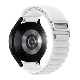 Браслет для Samsung Galaxy Watch 4 - білий Watchbands NormalCloth ширина кріплення 20мм нейлоновий (W24-6WB91117766) - мініатюра 2