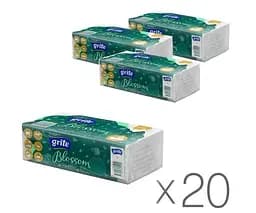 Grite Blossom, Упаковка 20 шт. х 120 аркушів, Паперові рушники Гріте Блоссом, 2-шарові, V-складання, білі, 220х230 мм - мініатюра 2