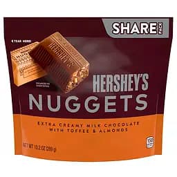 Цукерки шоколадні Hershey's Nuggets Extra Creamy Milk Chocolate, Toffee and Almonds 289 г