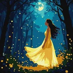 Картина за номерами "Дівчина серед світлячків" ©art_selena_ua KHO8576, 30х30 см