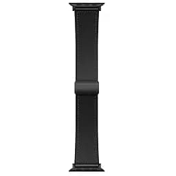 Ремінець Hoco WA34 Basic magnetic buckle silicone leather strap для Apple watch 44/45/46/49mm Black