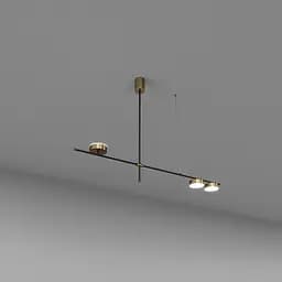 Підвіс SV0057-3 BK+GD 3000К