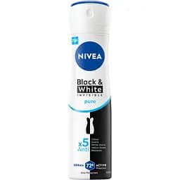 Антиперспірант NIVEA Чорне та Біле невидимий: чистий спрей 150 мл