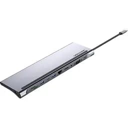 Док-станція Vention USB3.1 Type-C -- HDMI/VGA/USB-C/USB3.0x3/RJ45/SD/TF/TRRS 3.5mm/PD 100W 11in1 (THTHC)