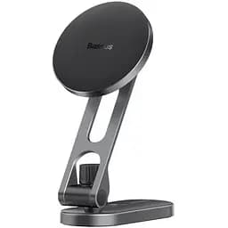 Автотримач для Тесли Baseus T-Space Series Folding Metal Car Mount Magnetic сріблястий