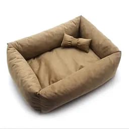 Лежак для собак та котів Zoo-hunt Бліць прямокутний коричневий №1 40х50х19 см