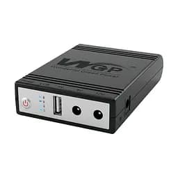 Комплект Mini UPS з блоком живлення: джерело безперебійного живлення Mini UPS WGP UPS1032 Black 10400mAh 5V/9V/12V, Li-ion 4*2.6Ah, для роутера і оптичного термінала та блок живлення SPF-1202B 12V/2A (24W) (42-00261)