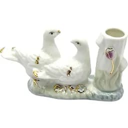 Голуби пара підставка для зубочисток фарфор 9,5х5,5х3,5см (w1359)