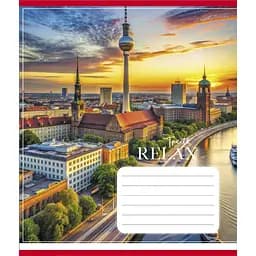 Зошит загальний "Міста в вогнях" Leader 096-630107K-3 в клітинку, 96 аркушів (959063)