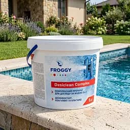 Комплексний засіб 3 в 1 для басейну Froggy Desiclean Complex 5 кг таблетки 200 г для дезінфекції води - мініатюра 2