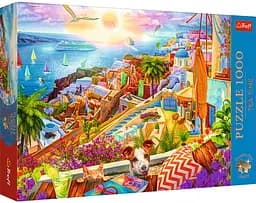 Набір Пазли "Час чаювання" - (1000 елм.) - "Відвідини Санторіні"/Trrefl