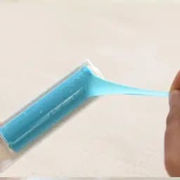 Багаторазовий липкий ролик для чищення одягу Semi Mini складаний Blue - мініатюра 4