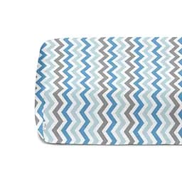 Набір простирадл на резинці Cosas LIGHT BLUE/ZIGZAG 140х200х20 см (Set_LightBlue_ZigBlueGrey_140x200_2) - мініатюра 4