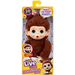 Інтерактивна іграшка Moose Little Live Pets Мавпеня Чікі Черрі коричнева (26765) - мініатюра 3