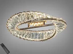 Люстра світлодіодна Diasha 562/400G, 72W, золото, кришталь, для коридору, спальні, кухні