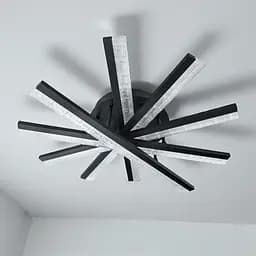 LED-люстра Diasha MX3068/5BK 70W, 5 світлових планок, 3 кольори світла, Ø61 см, настінний вимикач