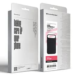 Карбоновый чехол для Apple iPhone 17 Air, LikeCarbon2 MagCase, черный, тонкий защитный чехол-панель из поликарбоната с магнитами N52, MagSafe, противоударный, совместим с беспроводной зарядкой, приподнятые края для защиты камеры, ArmorStandart (ARM86260) - мініатюра 8