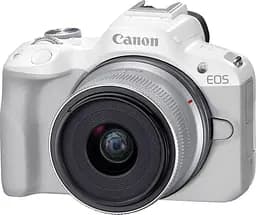 Бездзеркальний фотоапарат Canon EOS R50 Kit RF-S 18-45mm f4.5-6.3 IS STM White (5812C013) [88977] - мініатюра 2