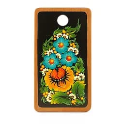 Дошка кухонна обробна дерев'яна розписна "Хохлома №2 29.5х16 см, Kitchette 87818